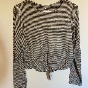American Eagle Tie Crop Long Sleeve